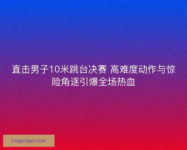 直击男子10米跳台决赛 高难度动作与惊险角逐引爆全场热血
