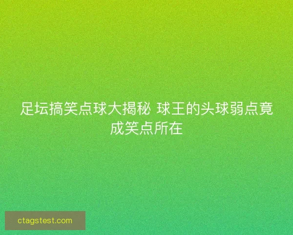 足坛搞笑点球大揭秘 球王的头球弱点竟成笑点所在 足坛搞笑点球大揭秘 球王的头球弱点竟成笑点所在